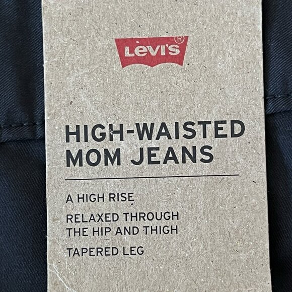 NWT Levi's Women's Black Relaxed Pants Size 33x30 High Rise Tapered Leg Stretch - Picture 6 of 12